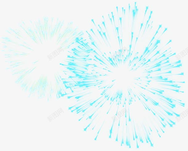 手绘蓝色奥运礼花png免抠素材_新图网 https://ixintu.com 奥运 彩炮 礼花 蓝色