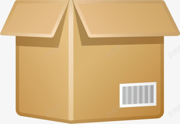 牛皮纸盒箱图标png_新图网 https://ixintu.com UI 卡通 图标 手绘 牛皮纸 箱子