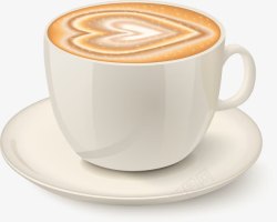 奶咖滋味拉花咖啡图案高清图片