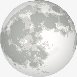 黑白月球元素月球矢量图高清图片