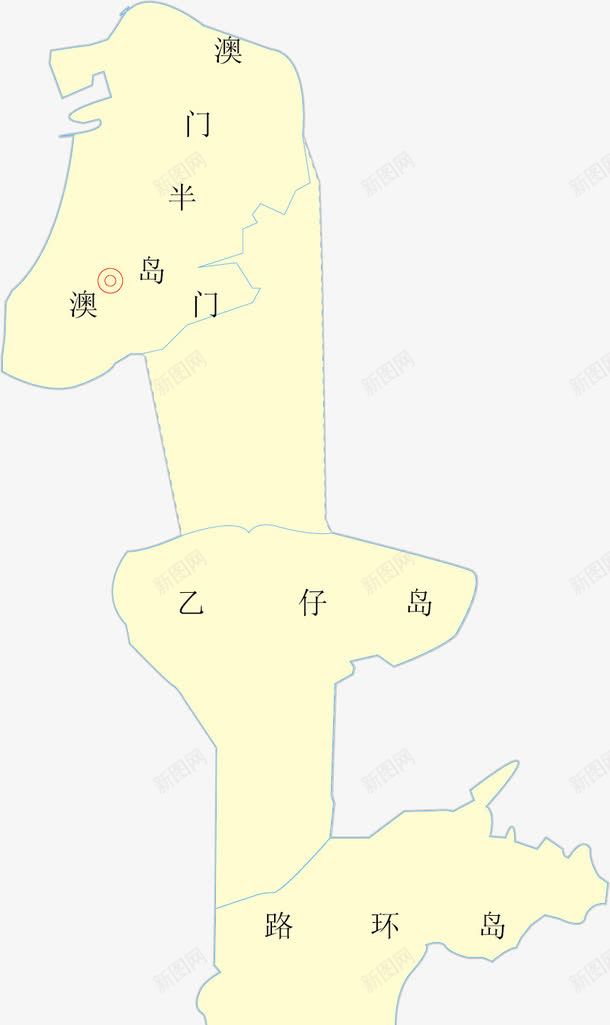 澳门地图png免抠素材_新图网 https://ixintu.com 中国省份地图 地图 省份地图 省级行政区 矢量地图