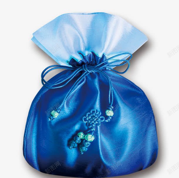 蓝色小礼包png免抠素材_新图网 https://ixintu.com PNG素材 免费PNG 免费素材 绸缎 锦囊 香包 香包福平安袋