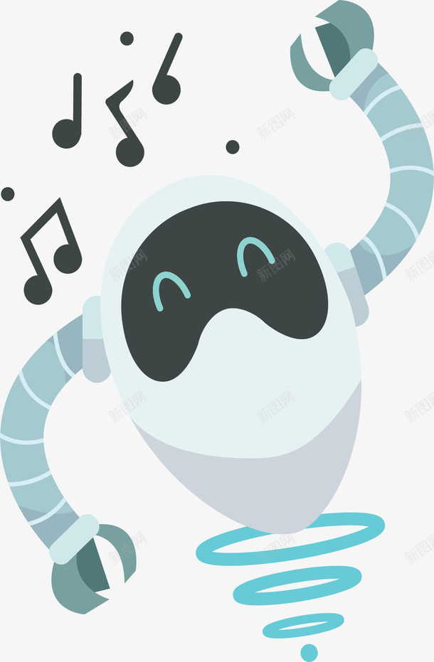 听音乐跳舞的机器人矢量图ai免抠素材_新图网 https://ixintu.com 人工智能 听音乐 机器人 矢量png 矢量图 跳舞 跳舞姿势 跳舞机器人