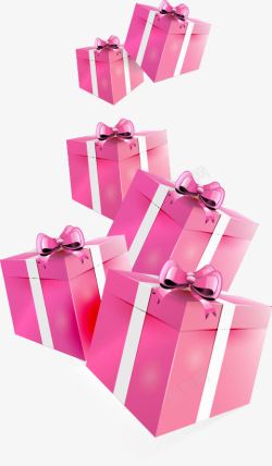粉红色礼盒精美的礼物高清图片