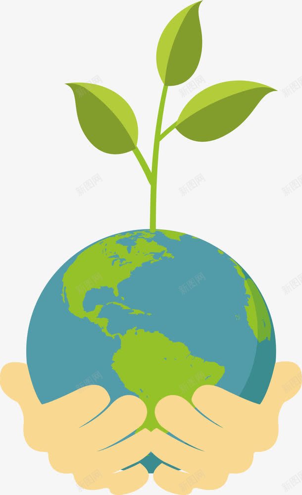 双手捧着地球小苗png免抠素材_新图网 https://ixintu.com 保护地球 双手托举 双手捧着地球 地球的幼苗 矢量png 绿化环境