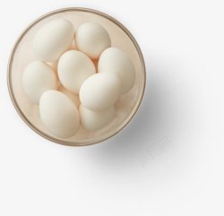 白色鸡蛋朴素盘子素材