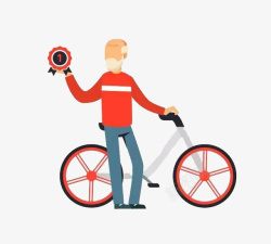摩拜单车LOGO免费下载卡通手绘共享单车插画高清图片