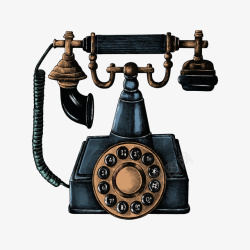 古代欧式门牌复古电话矢量图高清图片