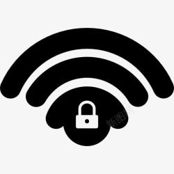 锁定界面WiFi保护标志图标高清图片