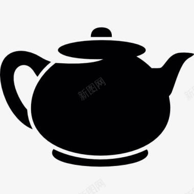喝咖啡休息时间古董茶壶图标图标