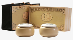 茶叶罐装茶叶罐陶瓷礼盒包装高清图片