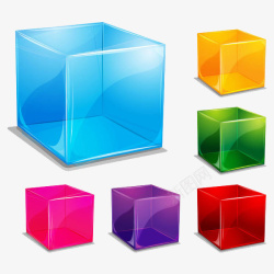 三维透视创意彩色立方体高清图片