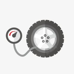 矢量轮胎充气轮胎检测高清图片