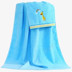 蓝色浴巾素材