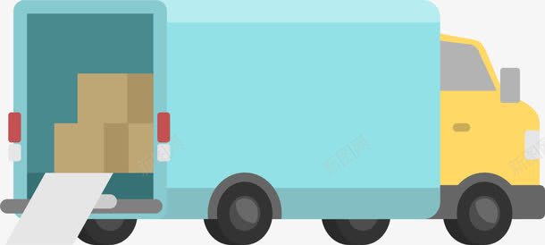 蓝色卡车png免抠素材_新图网 https://ixintu.com 搬家 搬家公司 搬家啦 搬运家具 服务 蓝色