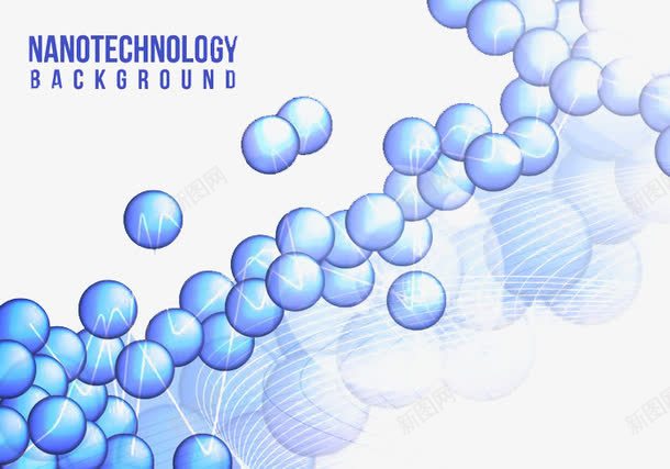 纳米技术背景psd免抠素材_新图网 https://ixintu.com 化学 矢量元素 科学 纳米技术 背景