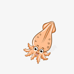 章鱼PNG图卡通鱿鱼矢量图高清图片