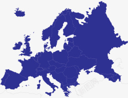 欧洲板块蓝色中欧高清图片
