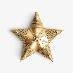 金色材质背景C4D材质金色五角星高清图片