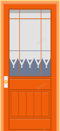 厨房门设计卡通扁平木制门家具高清图片