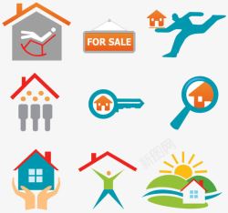 房产贷款房屋钥匙图标高清图片