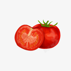 手绘蔬菜西红柿素材