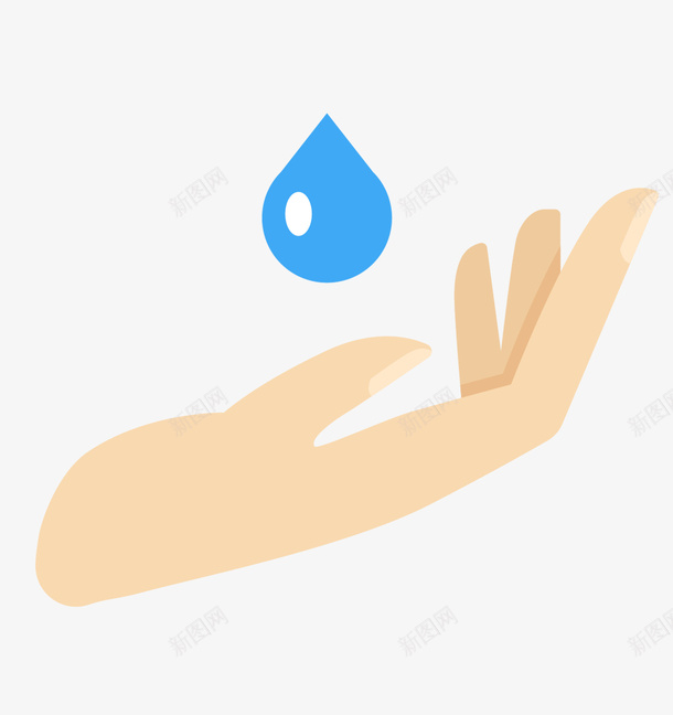 手部清洁护理图标png_新图网 https://ixintu.com 可爱 小巧 干净 手部 打扫 打理 水滴 清扫 清洁 清洁和护理相关UI图标 清理 白皙 纤细 蓝色