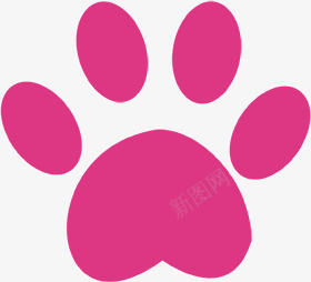 粉色小脚印png免抠素材_新图网 https://ixintu.com 动物 小脚印 粉色