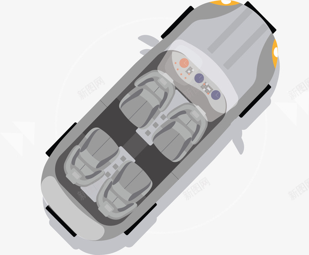 灰色无人驾驶汽车矢量图ai免抠素材_新图网 https://ixintu.com 人工智能 无人驾驶 汽车 矢量png 自动汽车 高科技 矢量图