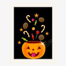 邮票糖南瓜图标png_新图网 https://ixintu.com candy halloween pumpkin stamp 万圣节 南瓜 糖果 邮票