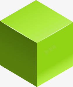方块玩具绿色立体方块高清图片