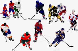 冰上冰球运动员高清图片
