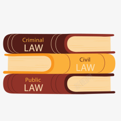 三本书籍三本关于法律的书本高清图片