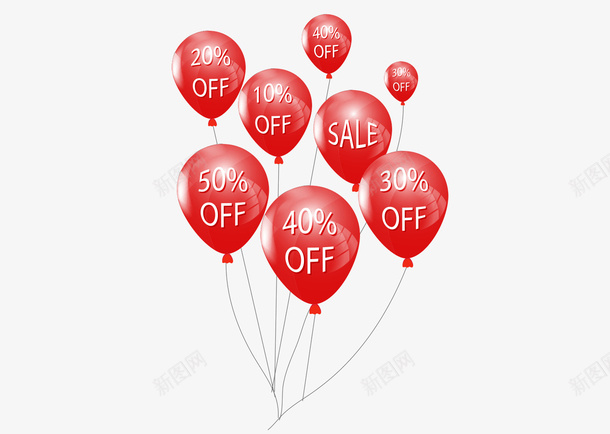 促销气球标识图标png_新图网 https://ixintu.com off sale 促销 创意 气球