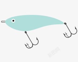 卡通鱼形状鱼钩素材