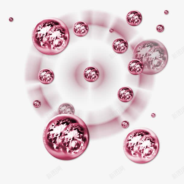 粉色玻璃球png免抠素材_新图网 https://ixintu.com 水晶球 玻璃球 粉色