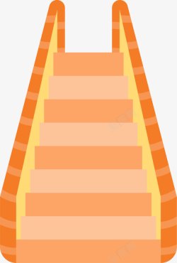 橙色自动扶梯素材