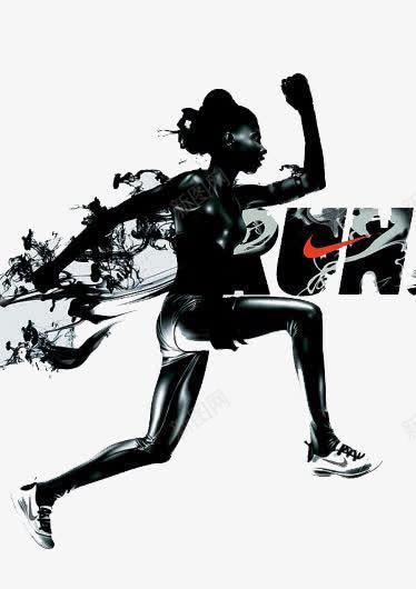 奔跑的女生png免抠素材_新图网 https://ixintu.com NIKE RUN 健康 耐克 跑步 跑步鞋 运动 运动品牌 黑人女生