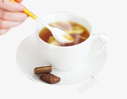 暖身红糖水姜片红糖茶高清图片