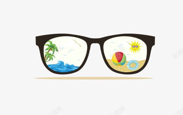 夏日元素眼镜图标图标
