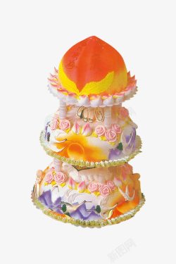 蛋糕塔祝寿多层蛋糕高清图片