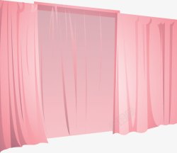 粉红布粉红的窗帘窗纱高清图片