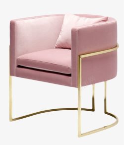 皮质材料粉色的椅子高清图片