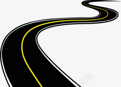 高速公路图卡通弯曲的路图矢量图高清图片