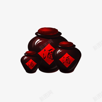 坛子里的酒png免抠素材_新图网 https://ixintu.com PNG图形 PNG装饰 卡通 古风酒坛 坛子 装饰 酒坛