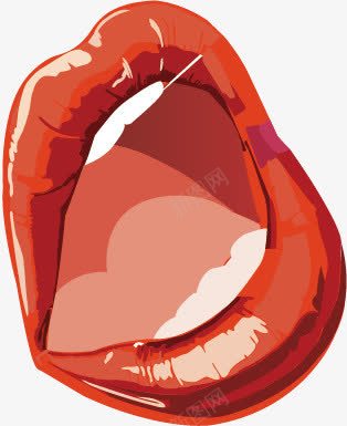 红色的大嘴巴png免抠素材_新图网 https://ixintu.com PNG素材 大嘴巴 手绘 红色