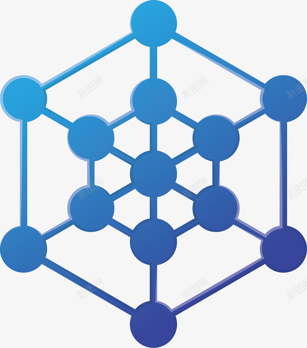 分子结构图矢量图ai免抠素材_新图网 https://ixintu.com 二氧化碳分子结构 分子结构 创意 圆形 圆形结构图 矢量图 网状 蓝色 规则图形