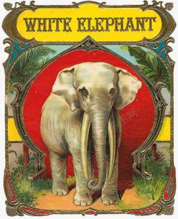 大象表演马戏团旧海报高清图片