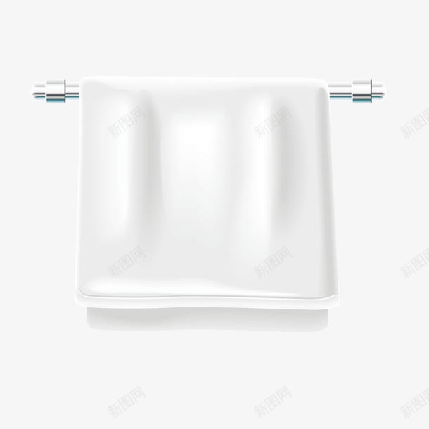 挂在杆上的白色毛巾png免抠素材_新图网 https://ixintu.com 毛巾 白色 金属杆