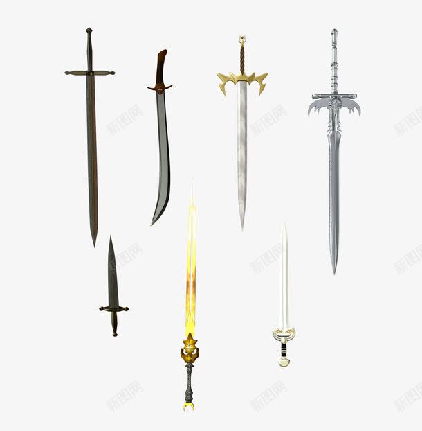 刀剑png免抠素材_新图网 https://ixintu.com 中世纪 刀剑图 古代 欧洲 装备 骑士